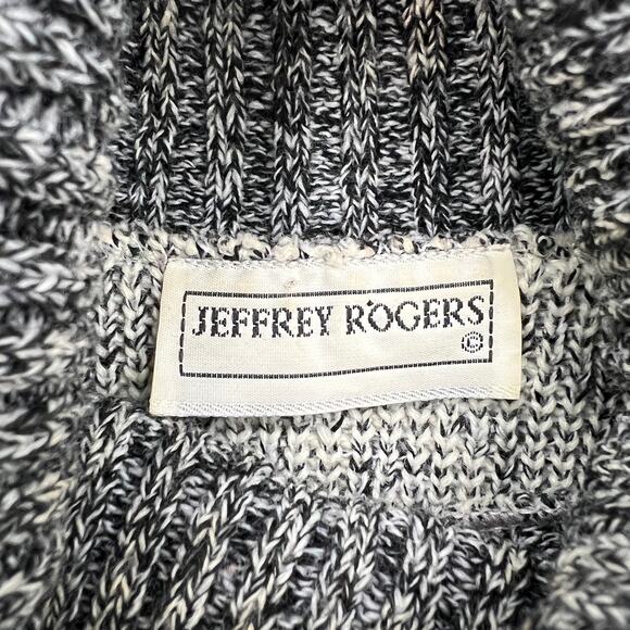 Spiral Acrylic Knit Turtleneck Sweater Pullover Gray Jumper Jeffery Rodgers - Picture 4 of 10